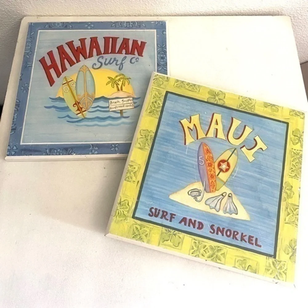 Surf fun art work plaques